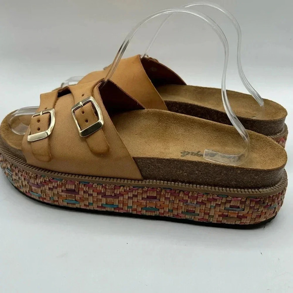 Free People Caravelle Cork Footbed Leather Platform Sandal Boho Size 9.5 - Picture 9 of 11